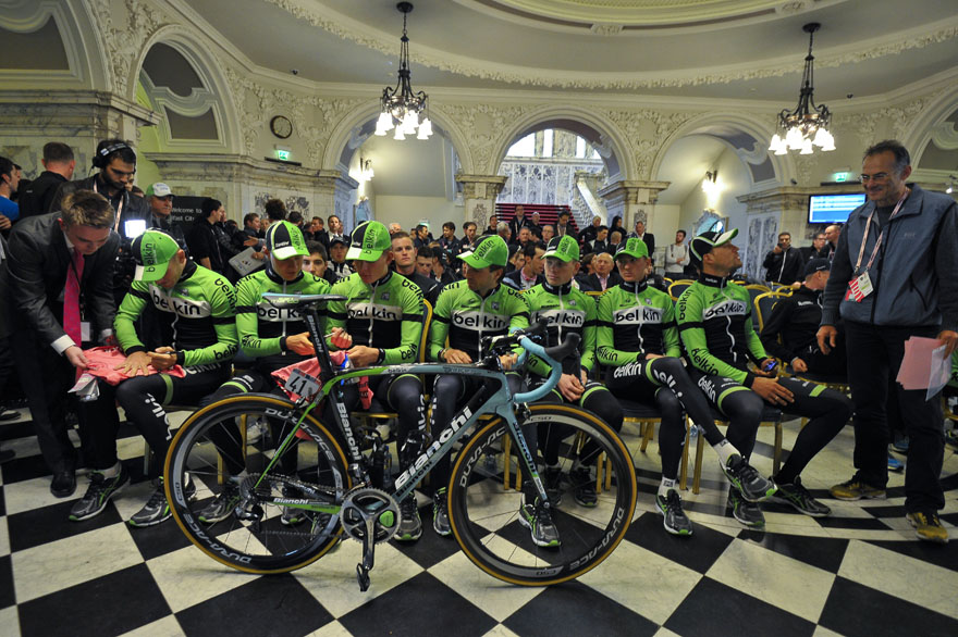 La presentazione della squadre del 97° Giro d'Italia

Le foto © Photo by La Presse/RCS Sport